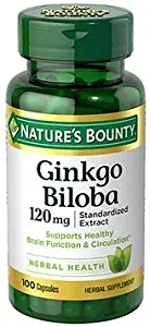 Nature's Bounty Ginkgo Biloba 120 mg 100 ea