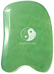 Best Jade Gua Sha Scraping Massage Tool - High Quality Hand Made Jade Guasha Board - Great Tools for SPA Acupuncture Therapy Trigger Point Treatment on Face [Square]