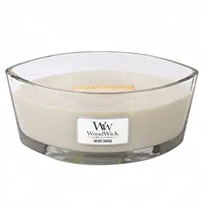 WoodWick WOOD SMOKE HearthWick Flame Large Scented Candle,Taupe