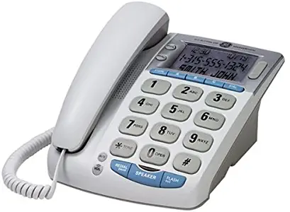 GE 29369GE1 Big Button Corded Desktop Phone with Call Waiting Caller ID and Speakerphone