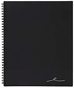 Office Depot Wirebound Notebook, 8 7/8in. x 11in, 1 Subject, Narrow Ruled, 160 Pages (80 Sheets), Black, ODUS1402-027