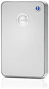 G-Technology 1TB G-DRIVE mobile with Thunderbolt and USB 3.0 Portable External Hard Drive, Silver - 0G03040-1