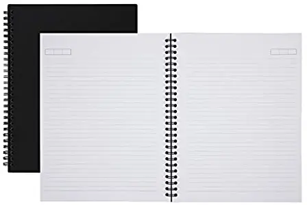 Office Depot Wirebound Notebook, Business, 7 1/4in. x 9 1/2in, 160 Pages (80 Sheets), Black, ODUS1402-024