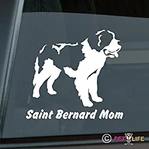 Saint Bernard Mom Sticker Vinyl Auto Window v2 st. st