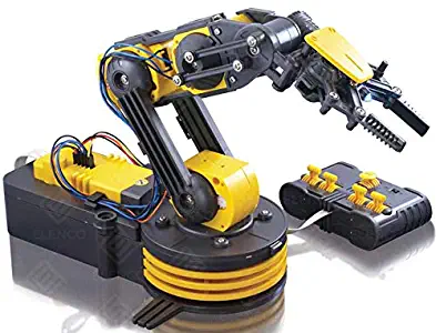Elenco Teach Tech “Robotic Arm Wire Controlled”, Robotic Arm Kit, STEM Building Toys for Kids 12+