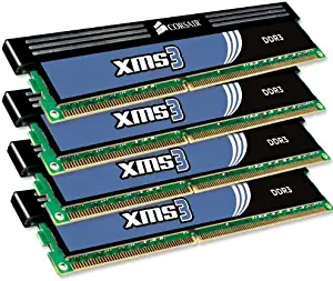 Corsair CMX16GX3M4A1333C9 XMS3 16GB (4x4GB) DDR3 1333MHz C9 Memory Kit 1.5V