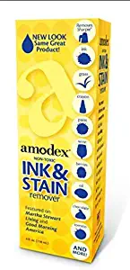 Amodex Ink and Stain Remover – Cleans Marker, Ink, Crayon, Pen, Makeup from Furniture, Skin, Clothing, Fabric, Leather - Liquid Solution - 4 fl oz Bottle