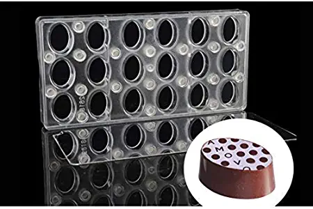 Oval DIY Chocolate Transfer Sheet Custom Molds Magnetic Polycarbonate Mould