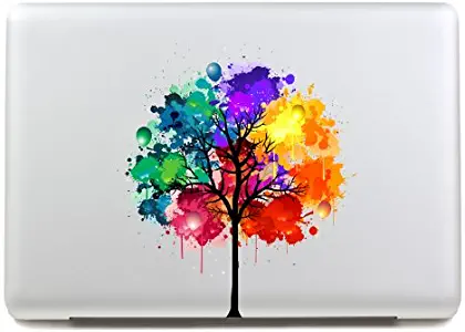 G Ganen macbook decal colors tree Macbook sticker partial cover Macbook Pro decal Skin Macbook Air 13 Sticker Macbook decal