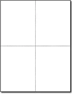 Heavyweight Blank Postcard Paper for Printing - White - 250 Sheets / 1000 Postcards - Perforated 4 per Sheet - Thick 80lb Cover Cardstock - Inkjet/Laser Printable