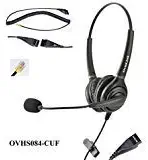 Dual Ear Cisco Headset | Noise Canceling Microphone Headset Compatible with Cisco Phones with RJ9 Headset Jack | RJ9 Headset Quick Disconnect Cord Included | HD Voice Quality | Comfortable
