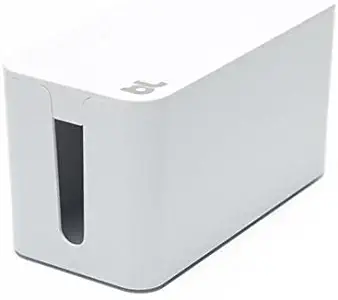 Bluelounge CableBox Mini White - Cable Management - Small Surge Protector Included