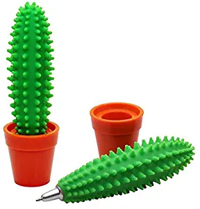 Yonger Office Pen Creative Cactus Bonsai Pen School Supplies Ballpoint Pen April Fool's Day Fun Gift Green 1pc