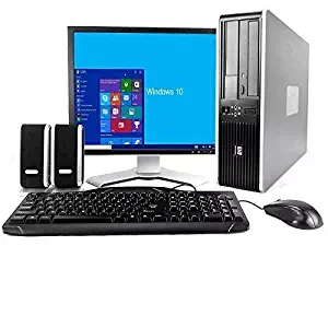 HP Desktop Core 2 Duo 2.6GHz - New 4GB Memory - 500GB HDD - Windows 10 Home Edition - 19" Generic Monitor, NEW Keyboard, Mouse, Speakers, WiFi Sold (Certified Refurbished)