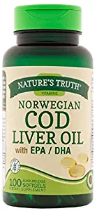 Nature's Truth Norwegian COD Liver Oil Supplement, 100 Count