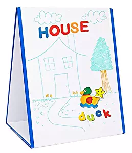 EduKid Toys Dry Erase Whiteboard Easel | Magnetic White Board | Double Sided Tapletop Easel