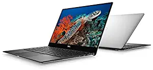 Dell XPS 13 9370 Laptop: Core i7-8550U, 13.3" UHD 4K Touch Display, 256GB SSD, 8GB RAM, Fingerprint Reader, Backlit Keyboard, Windows 10 (Silver)