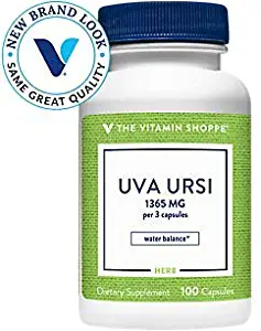 The Vitamin Shoppe Uva Ursi 1,365MG, Supports Fluid Balance, Supports Urinary Tract Health (100 Capsules)