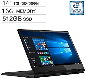Newest Lenovo Flex 14" FHD 2-in-1 Multi-Touch Premium Laptop | Intel Quad Core i5-8265U | 16GB RAM | 512GB SSD | Backlit Keyboard | Fingerprint Reader | Windows 10