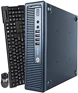 HP Elite 800G1 Ultra Small Space Saving PC Desktop Computer, Intel Quad Core i5, 8GB RAM, 500GB HDD, Windows 10 Pro, New 16GB Flash Drive, Wireless Keyboard & Mouse, DVD, WiFi (Renewed)
