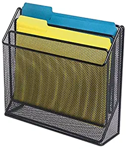 1InTheOffice 3 Tiers File Folder Organizer, Desk Sorter, Black Mesh