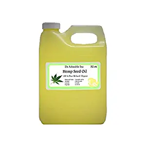 Hemp Seed Oil REFINED Pure,Organic,Cold Pressed by Dr.Adorable 32 oz/ 1 Quart