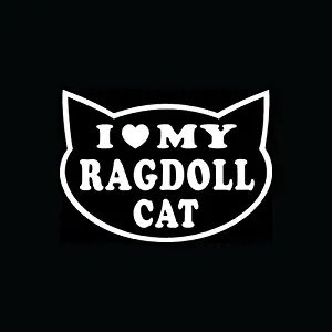 I LOVE MY RAGDOLL CAT Sticker Car Truck Window Breed Kitten Heart Cute Meow Gift - Die cut vinyl decal for windows, cars, trucks, tool boxes, laptops, MacBook - virtually any hard, smooth surface