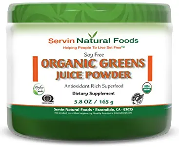 Perfect by Nature - Organic Greens Juice Powder. Antioxidant Rich Superfood Supplement. (156g) 30 Day Supply USDA Organic Vegan Greens Powder by Servin Natural Foods