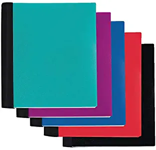 Office Depot Spiral Stellar Notebook, 9in x 11in, 5 Subject, College Ruled, 200 Sheets, 56% Recycled, Assorted, 400-000-387