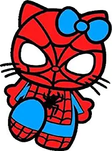 Spiderman Superhero Hello Kitty Car Window Wall MacBook Notebook Laptop Sticker Decal