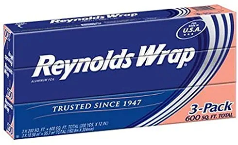 Reynolds Wrap Aluminum Foil, 200 Square Feet (Pack of 3), 600 Total Square Feet