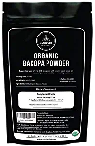 Naturevibe Botanicals Organic Bacopa Powder, 8 Ounces | Bacopa Monnieri | Gluten Free and Non-GMO | Herbal Supplement | Helps enhances Memory | Supports Immunity System [Packaging May Vary]