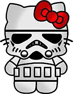 Star Wars Storm Trooper Hello Kitty Car Window Wall MacBook Notebook Laptop Sticker Decal