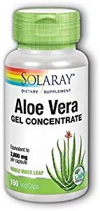 Aloe Vera Gel 2000mg Solaray 100 VCaps