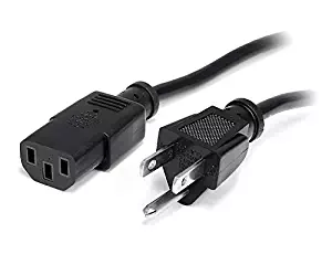 10 ft Standard Computer Power Cord - NEMA 5-15P to C13 - 10ft NEMA 5-15P to IEC 320 C13 Power Cable