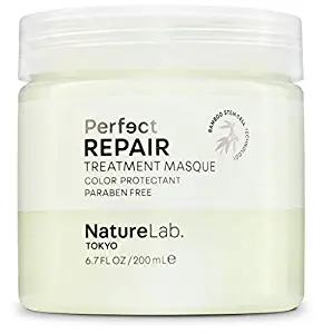 NatureLab Tokyo Perfect Repair Treatment Masque - Moisturizing Keratin Hair Mask, Deep Conditioning for Damaged or Color Treated Hair - Heat + Color Protectant (6.7 Ounce)