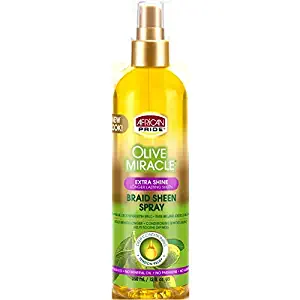 African Pride Extra Shine Braid Sheen Spray, 12 oz (Pack of 3)