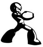 MEGAMAN VIDEO GAME ROCKMAN FIRE POSE VINYL STICKERS SYMBOL 5.5