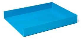 Poppin Single Letter Tray, Pool Blue