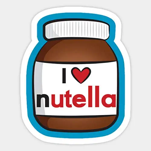 I Love Nutella Chocolate Jar Vinyl Sticker