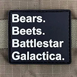 Violent Little 'Bears Beets Battlestar Galactica' PVC Morale Patch - The Office