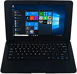 【Win10/Office 2010 】 Only 0.8KG 10.1 inch Ultra-Thin Laptop AtomX5 Z8350 Quad Core Processor 2G RAM/32GB EMMC High-spec Performance Notebook (2G+HDD Capacity 64G (Including 32G Micro SD Card), Black)