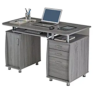 Pemberly Row 48" Computer Desk in Gray