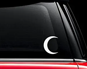 AK Wall Art Crescent Moon - Vinyl Decal - Car Truck Laptop - Select Size