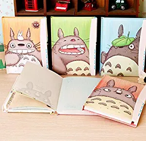 Thedmhom 1 Pcs Cute Cartoon Anime Cat 32K Totoro Password Notebook with Ball Pen Graffiti Thickened Sketchbook Painting Sketch Homework Locked Diary Book Journal Office School Student Kids Gift Set