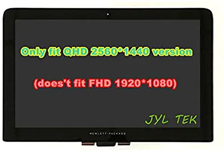 JYLTK New Replacement 13.3" QHD (2560x1440) LCD Screen IPS LED Display + Touch Digitizer Assembly for HP Spectre x360 13-4116DX 13-4196DX 13-4196MS 13-4193DX 13-4103DX 13-4005DX 13-4102DX 13-4105DX