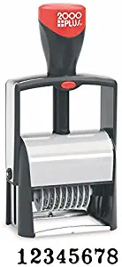 Cosco 010160 2000 Plus self-Inking Numberer, 8 Bands, Type Size 2, Black Ink pad