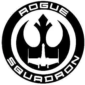 Star Wars Rogue Squadron Black Decal Vinyl Sticker|Cars Trucks Vans Walls Laptop| Black |5.5 x 5.5 in|LLI517