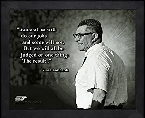 Vince Lombardi Green Bay Packers ProQuotes Photo (Size: 12" x 15") Framed