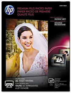 Premium Plus Photo Paper, 80 lbs, Glossy, 5 x 7, 60 Sheets/Pack